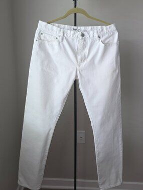 Gap Slim Fit White Denim Jeans - Size 34x32